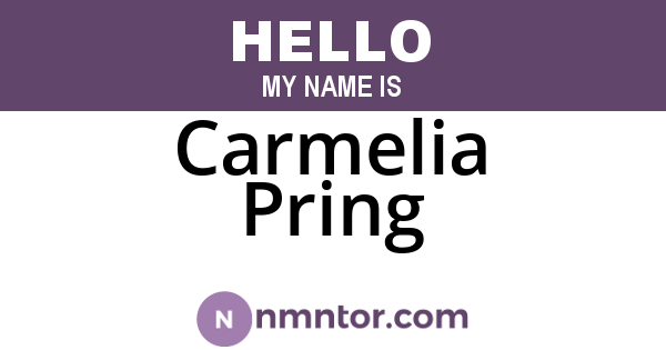 Carmelia Pring