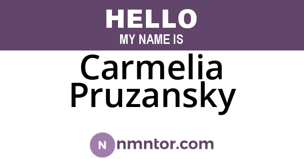 Carmelia Pruzansky