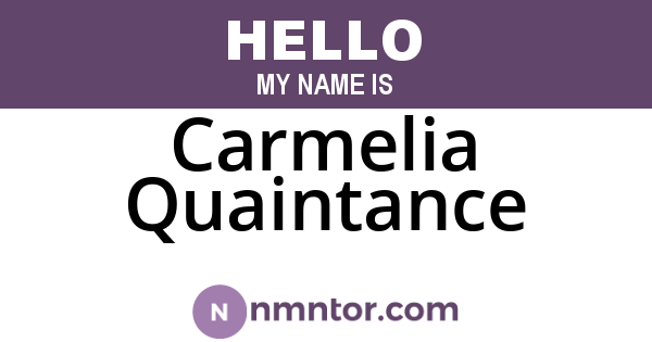 Carmelia Quaintance