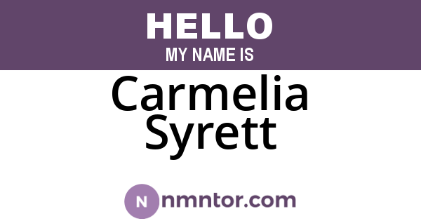 Carmelia Syrett