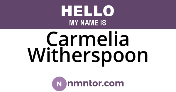 Carmelia Witherspoon