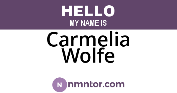 Carmelia Wolfe
