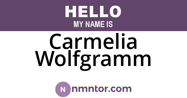 Carmelia Wolfgramm