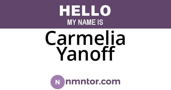 Carmelia Yanoff