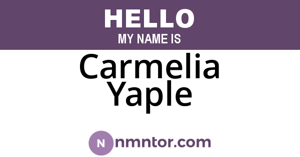 Carmelia Yaple