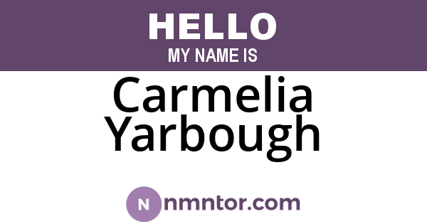 Carmelia Yarbough