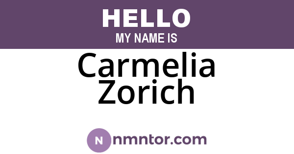 Carmelia Zorich
