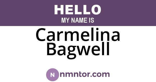 Carmelina Bagwell
