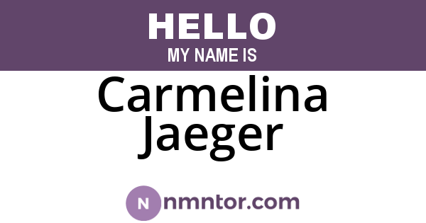 Carmelina Jaeger
