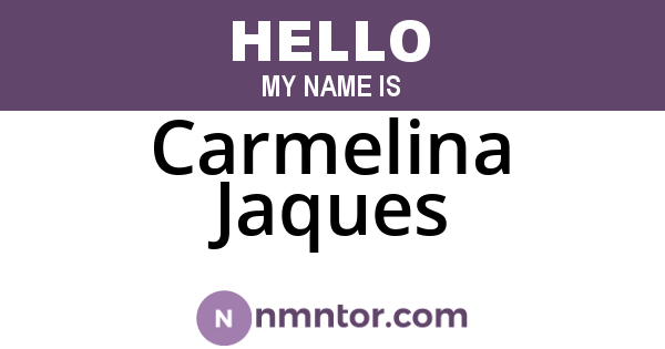 Carmelina Jaques