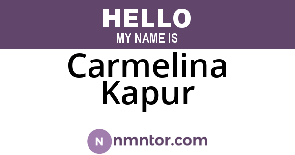 Carmelina Kapur