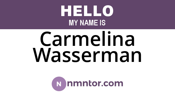 Carmelina Wasserman
