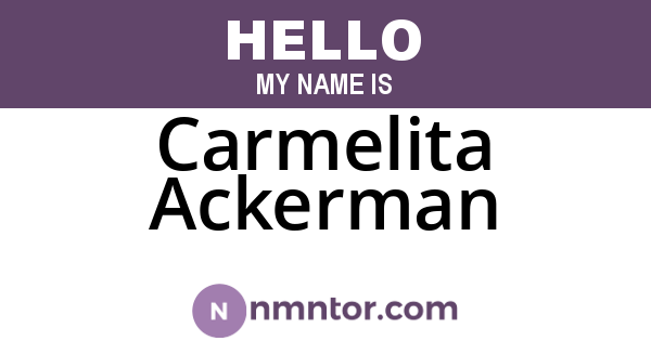 Carmelita Ackerman