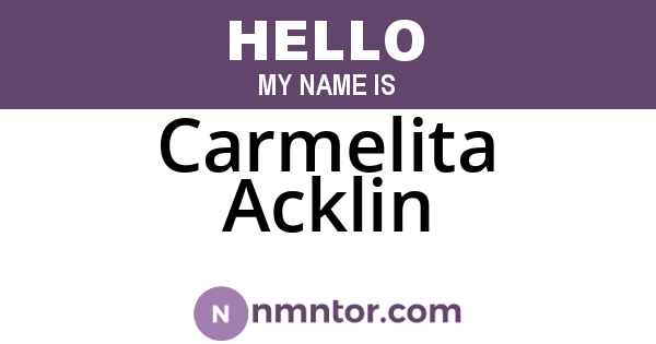 Carmelita Acklin