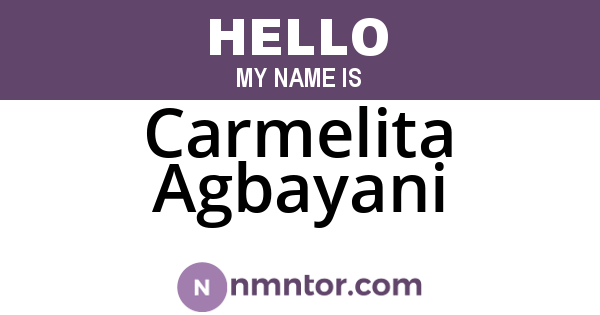 Carmelita Agbayani