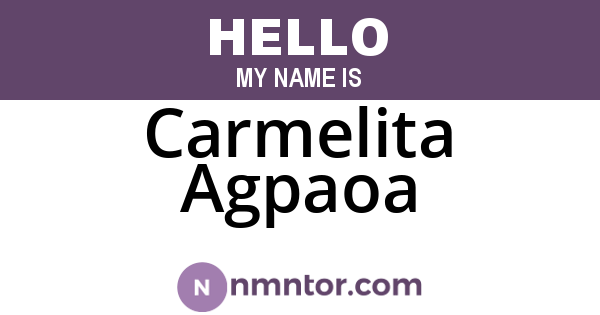 Carmelita Agpaoa