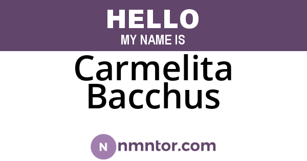 Carmelita Bacchus