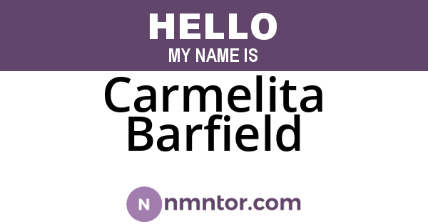 Carmelita Barfield