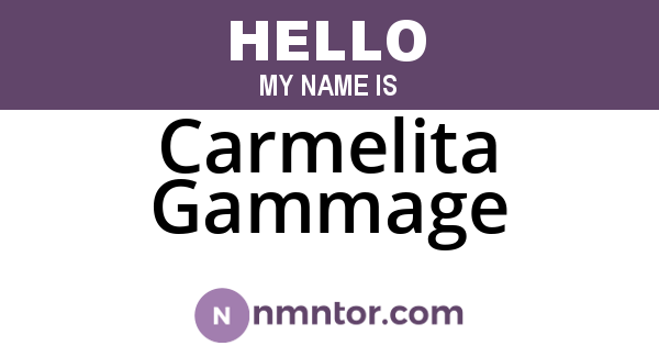 Carmelita Gammage
