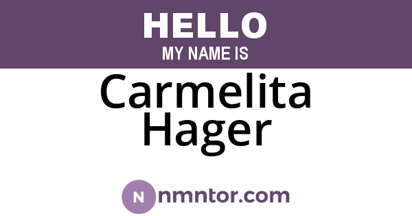 Carmelita Hager