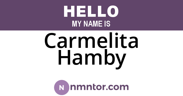 Carmelita Hamby
