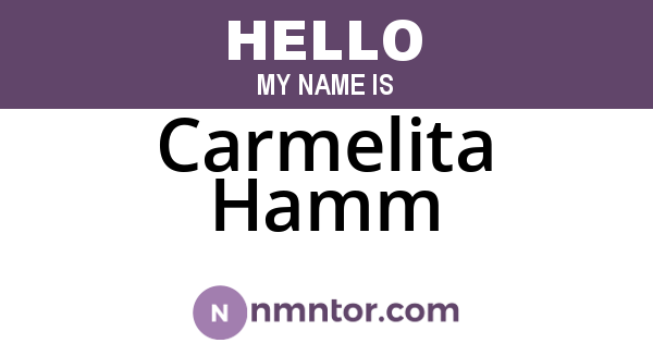 Carmelita Hamm