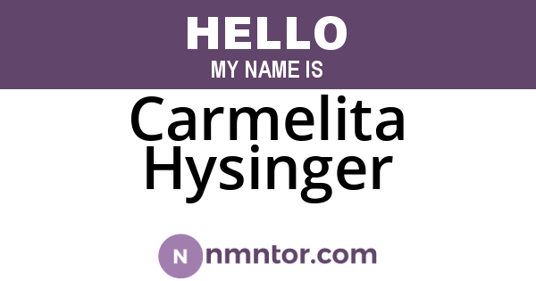 Carmelita Hysinger