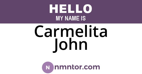 Carmelita John