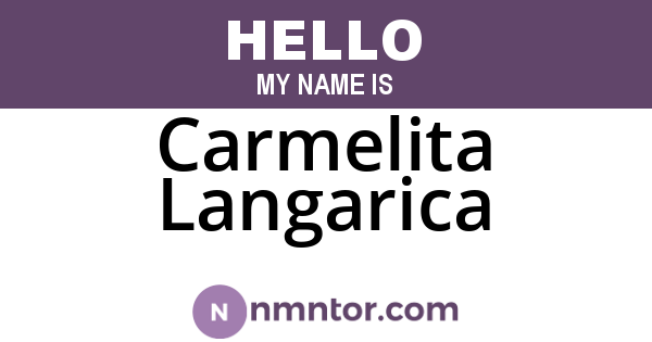 Carmelita Langarica