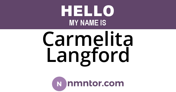 Carmelita Langford
