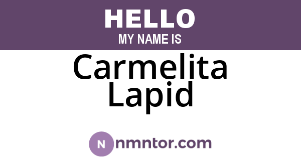 Carmelita Lapid