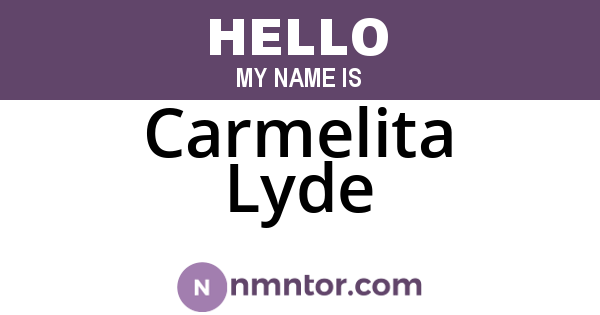 Carmelita Lyde
