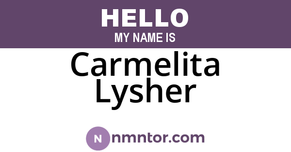 Carmelita Lysher