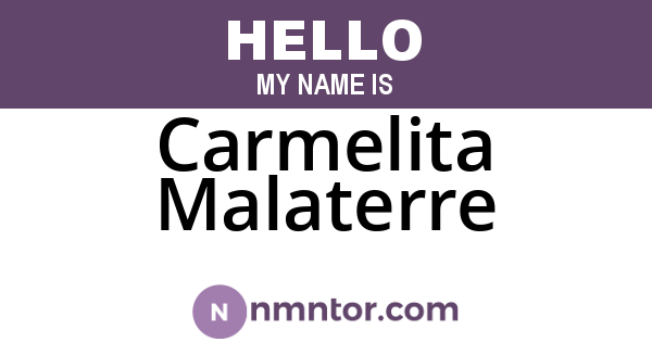 Carmelita Malaterre
