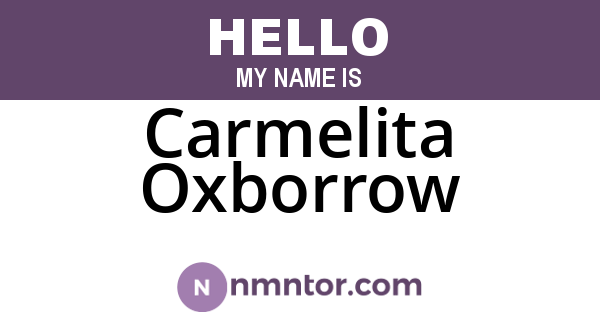 Carmelita Oxborrow