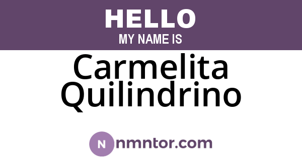 Carmelita Quilindrino