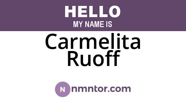 Carmelita Ruoff