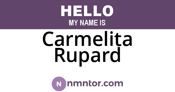 Carmelita Rupard