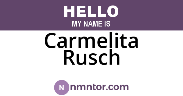 Carmelita Rusch
