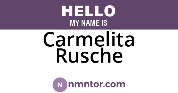 Carmelita Rusche
