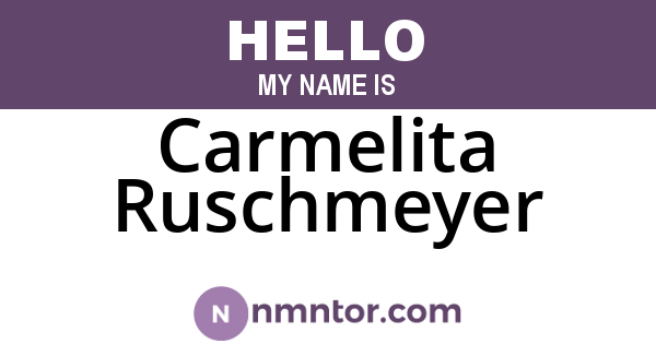 Carmelita Ruschmeyer