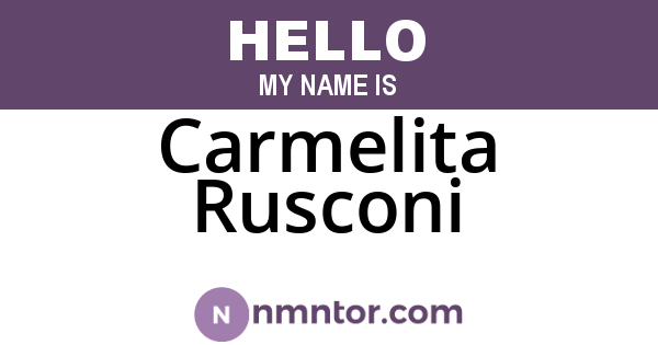 Carmelita Rusconi