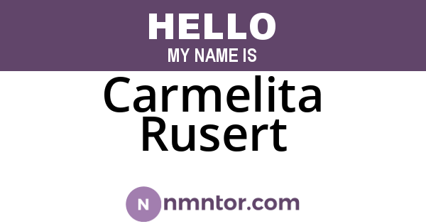 Carmelita Rusert