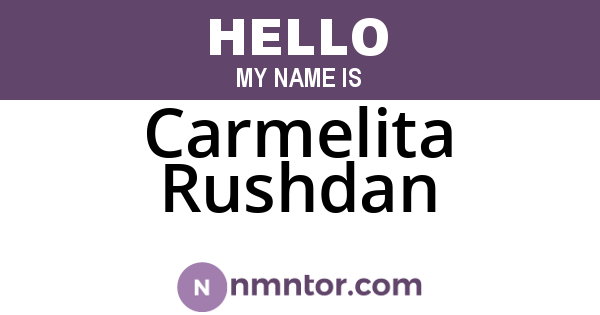 Carmelita Rushdan