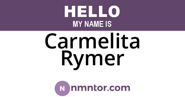 Carmelita Rymer