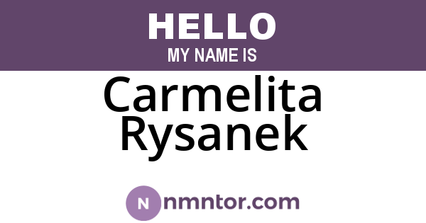 Carmelita Rysanek