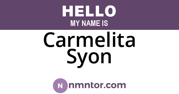 Carmelita Syon