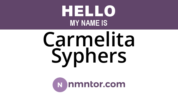 Carmelita Syphers