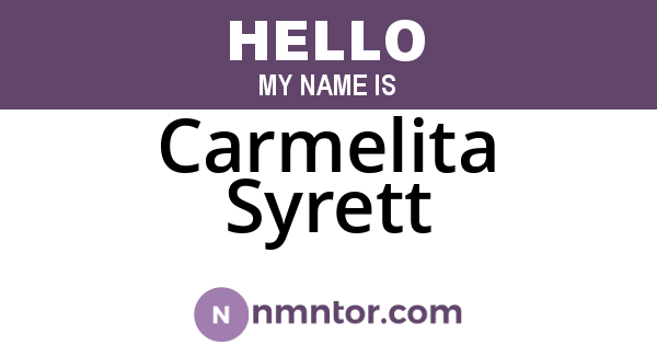 Carmelita Syrett