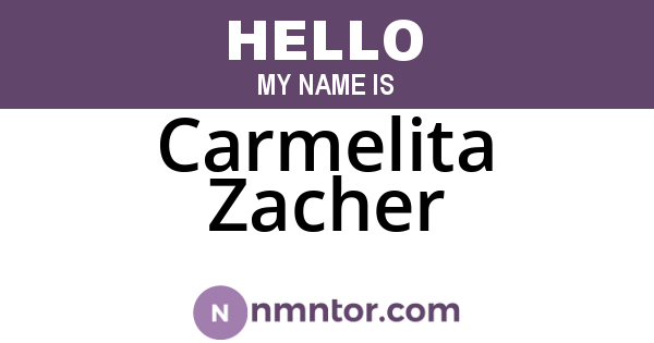 Carmelita Zacher